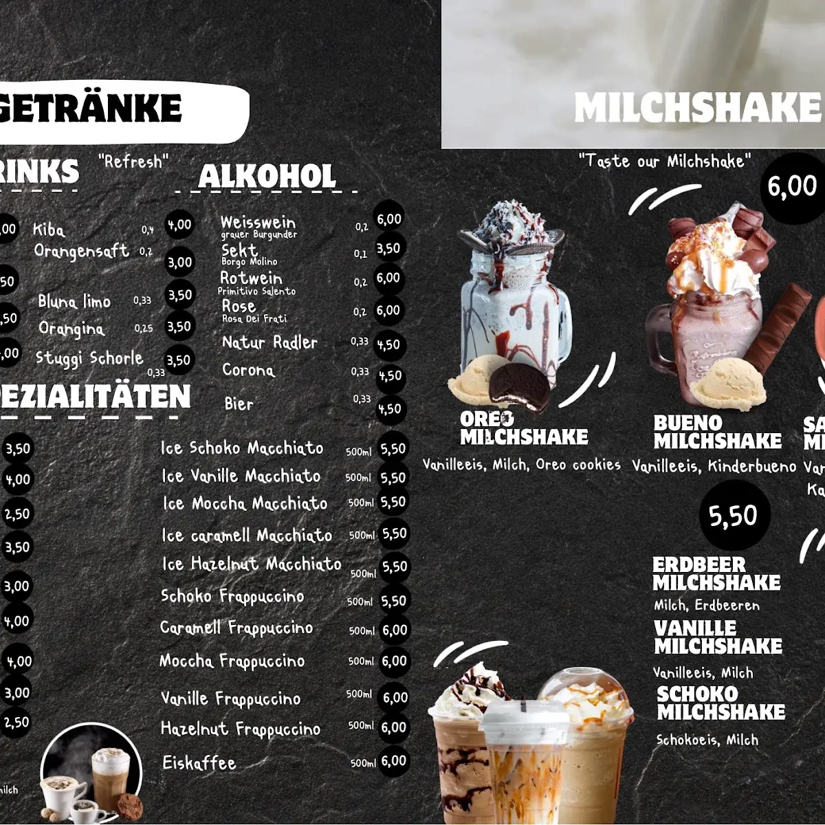 Speisekarte, DYUDIV