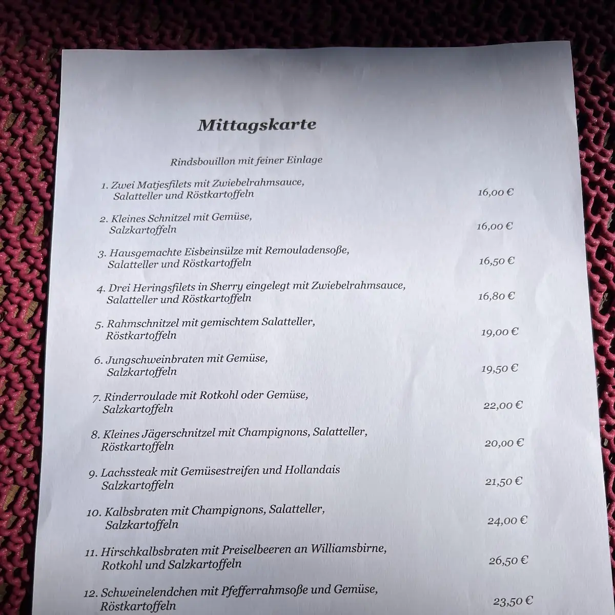 Speisekarte photo 2