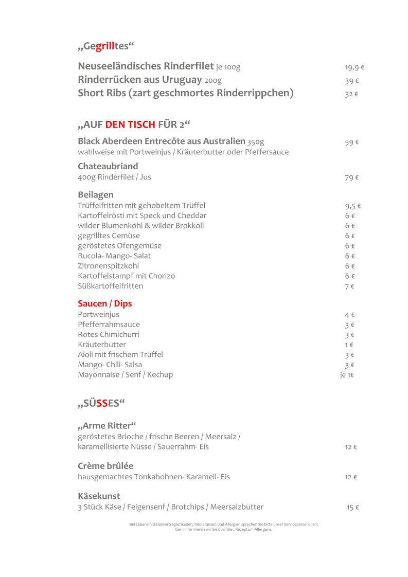 Speisekarte photo 1