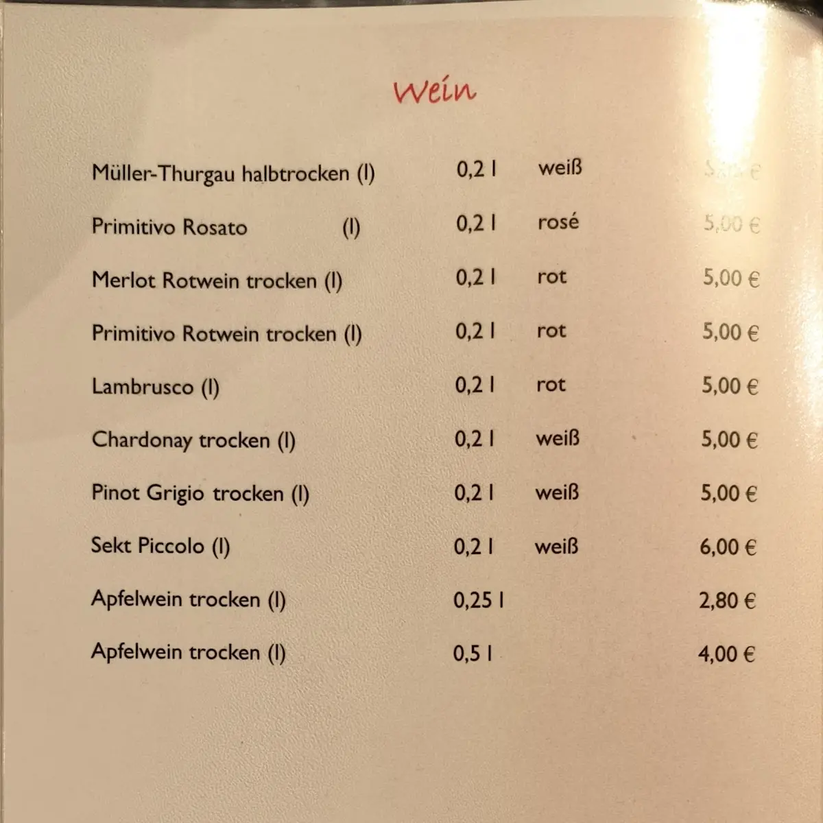 Speisekarte photo 4