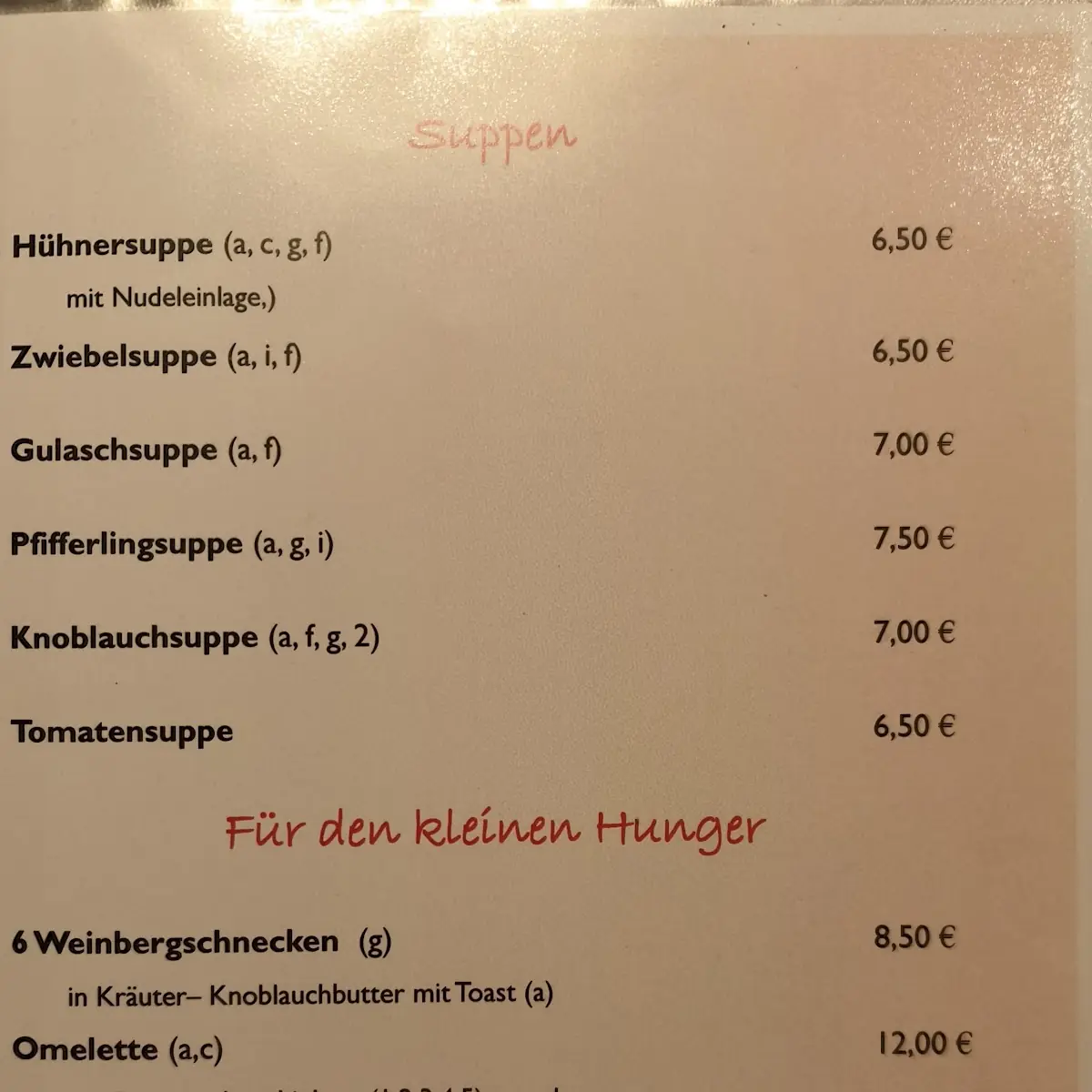 Speisekarte photo 6