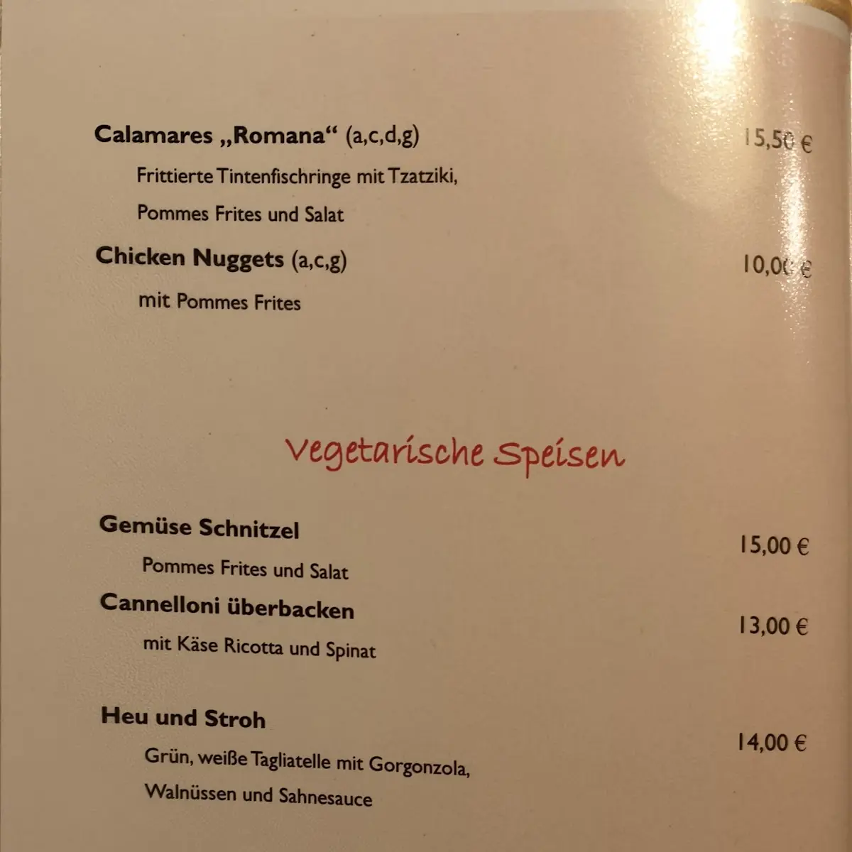 Speisekarte photo 9