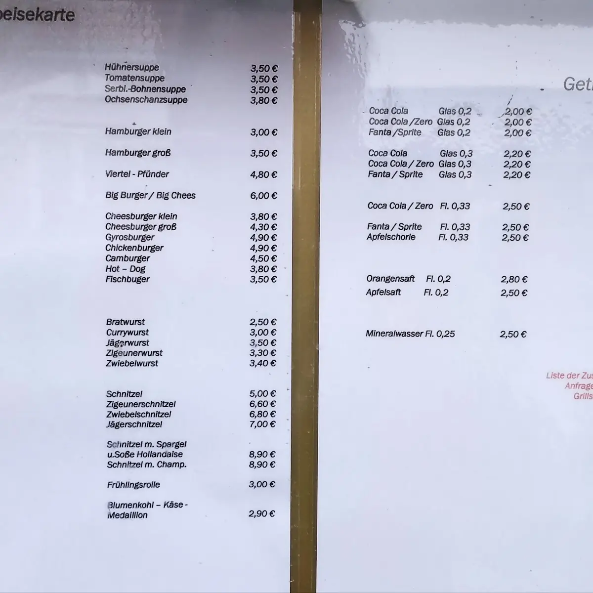 Speisekarte photo 2