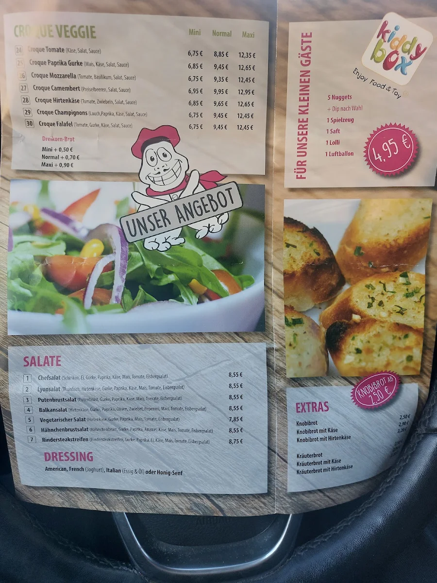 Speisekarte, Croque Paris