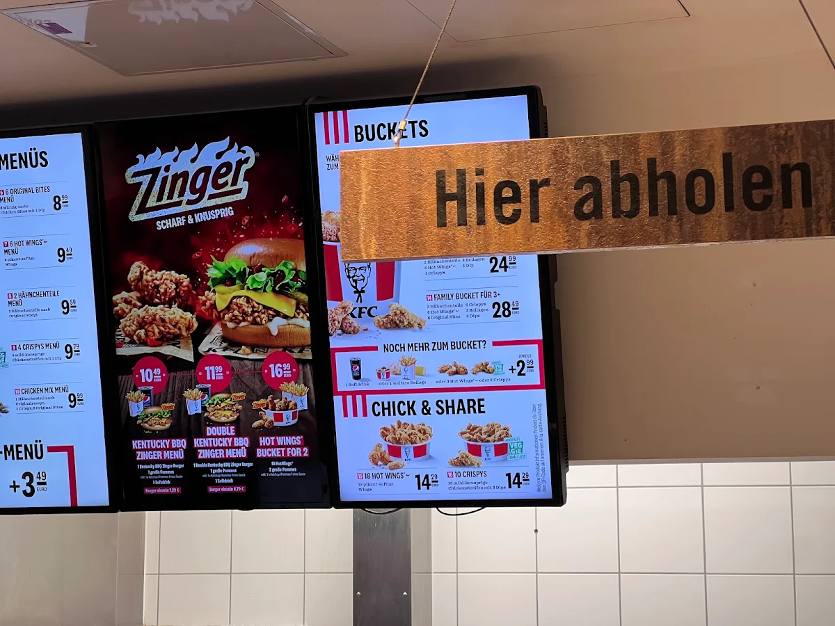 Speisekarte, Kentucky Fried Chicken