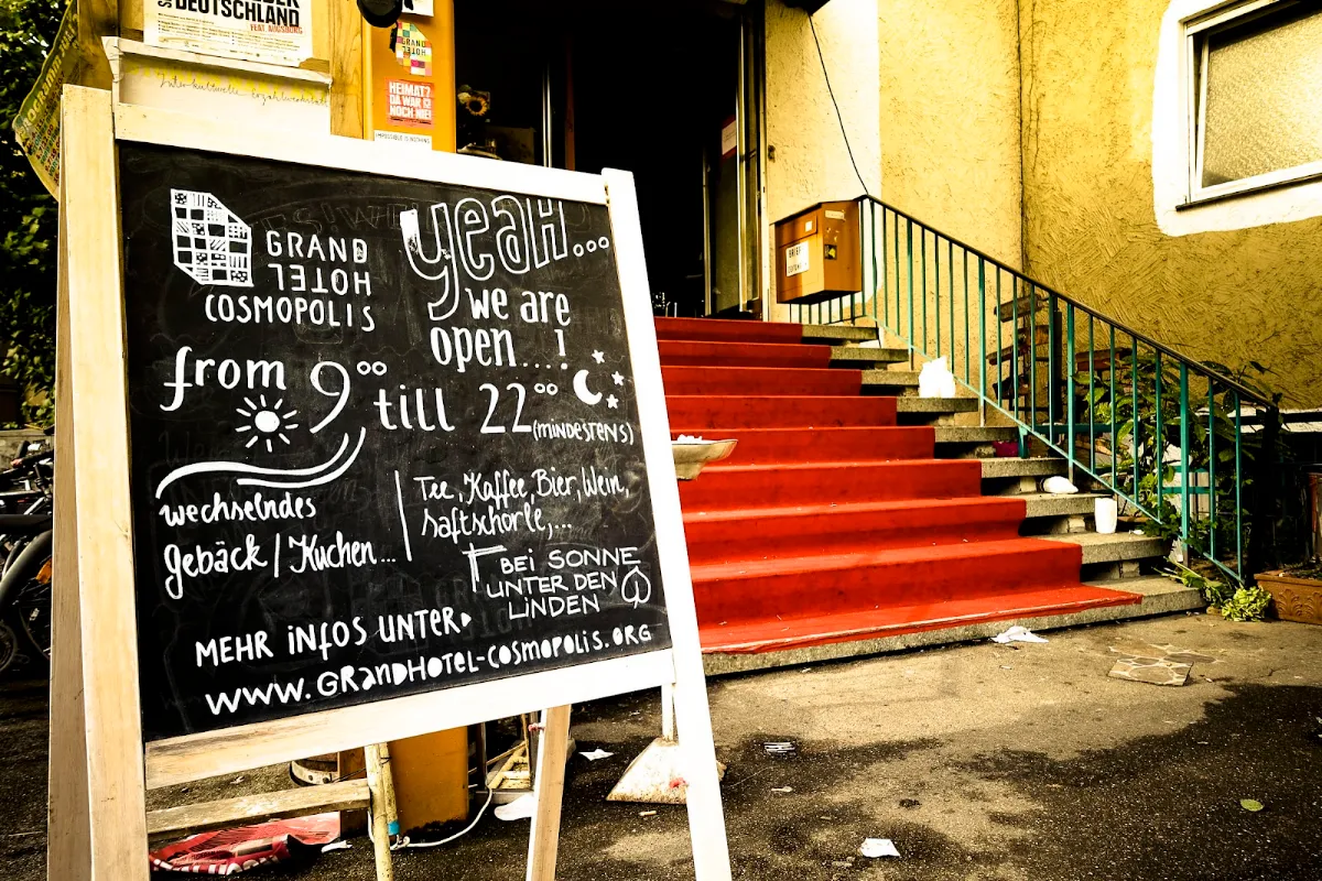 Speisekarte, Café Cosmopolis