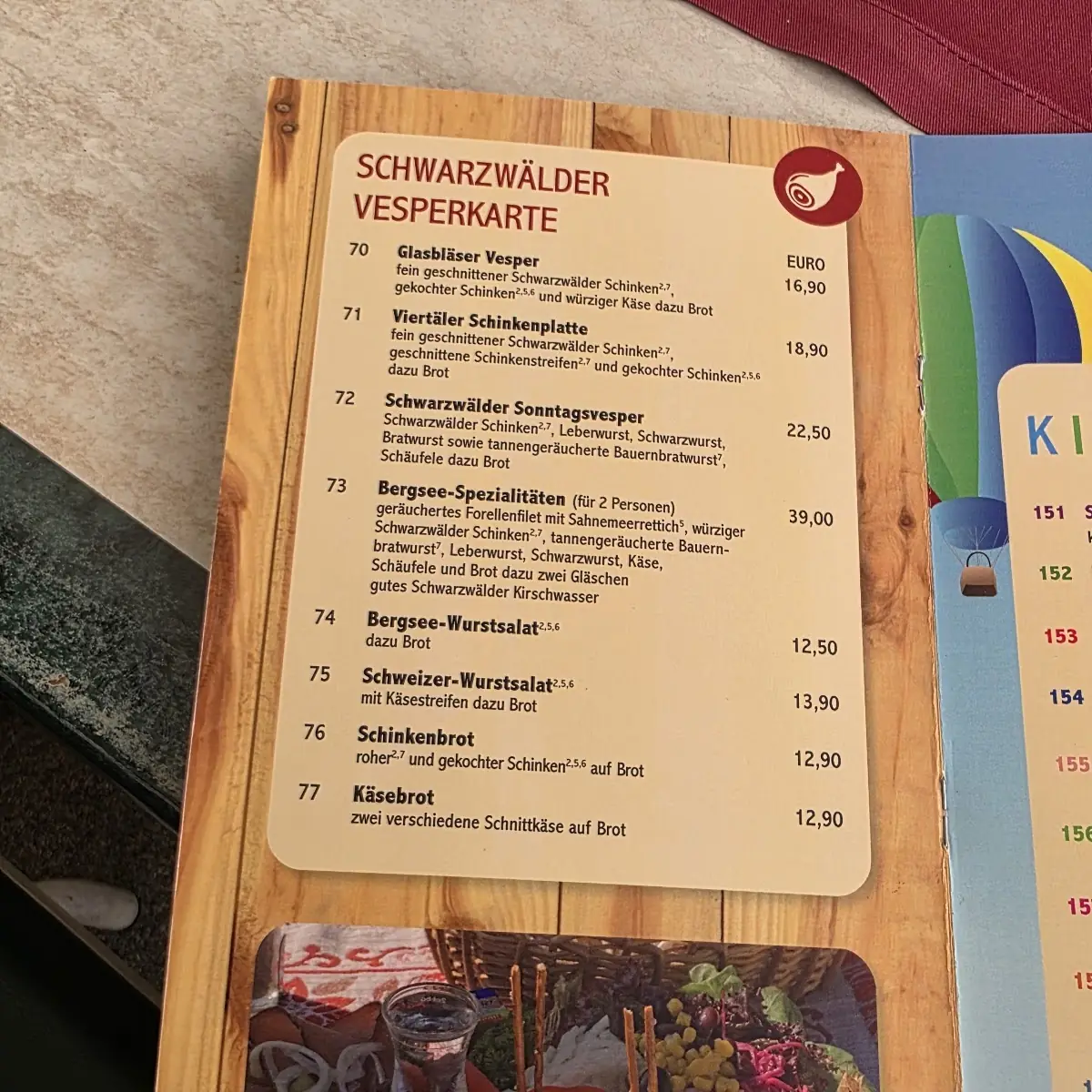 Speisekarte photo 5