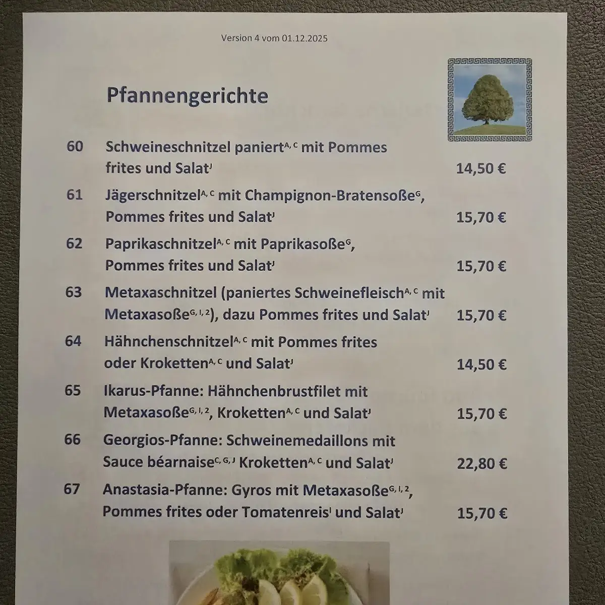 Speisekarte photo 1