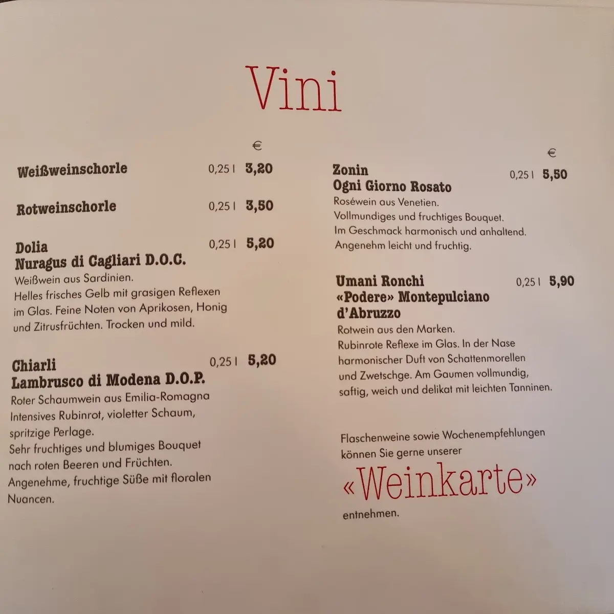 Speisekarte photo 6