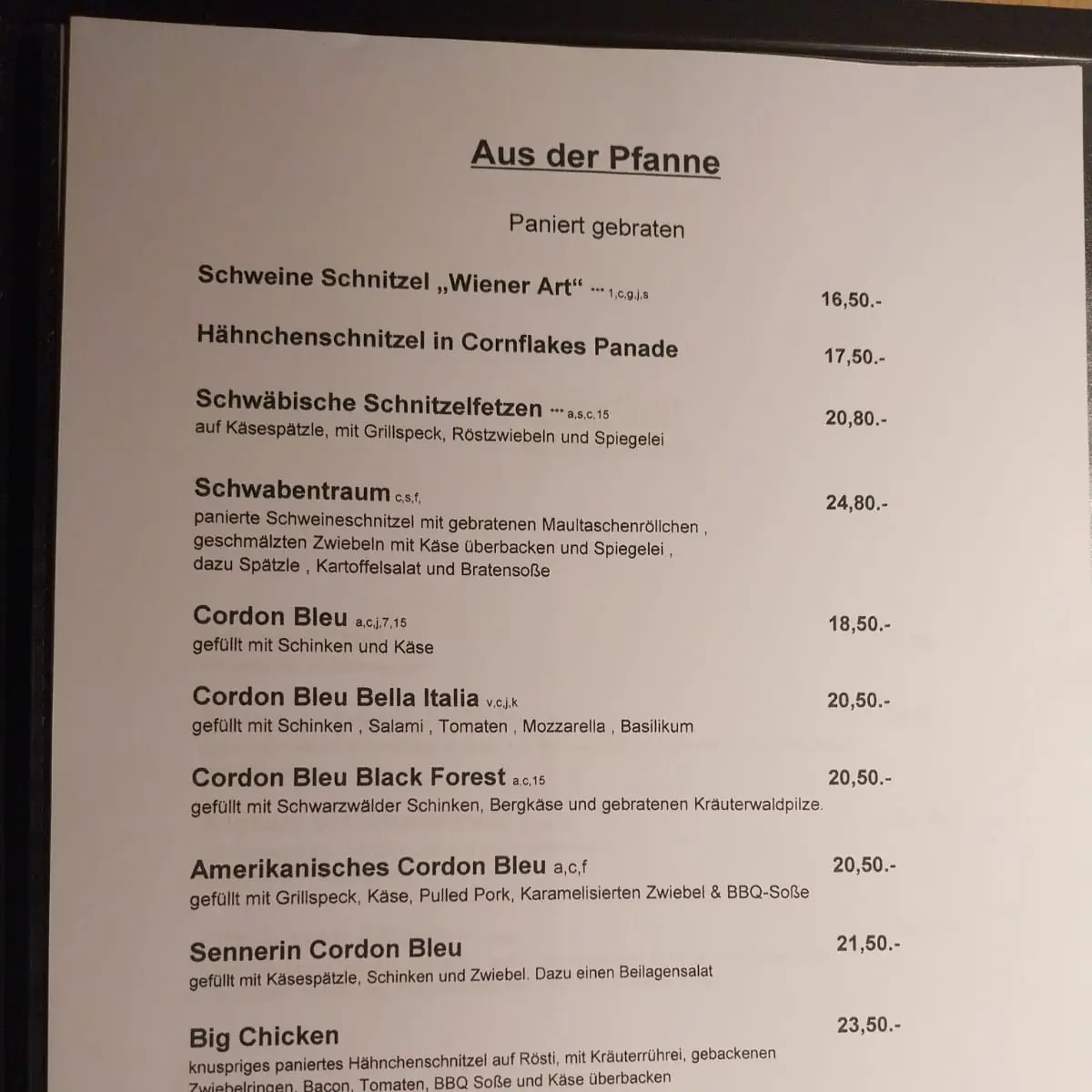 Speisekarte photo 1