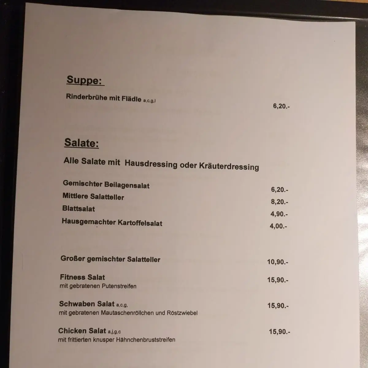 Speisekarte photo 2