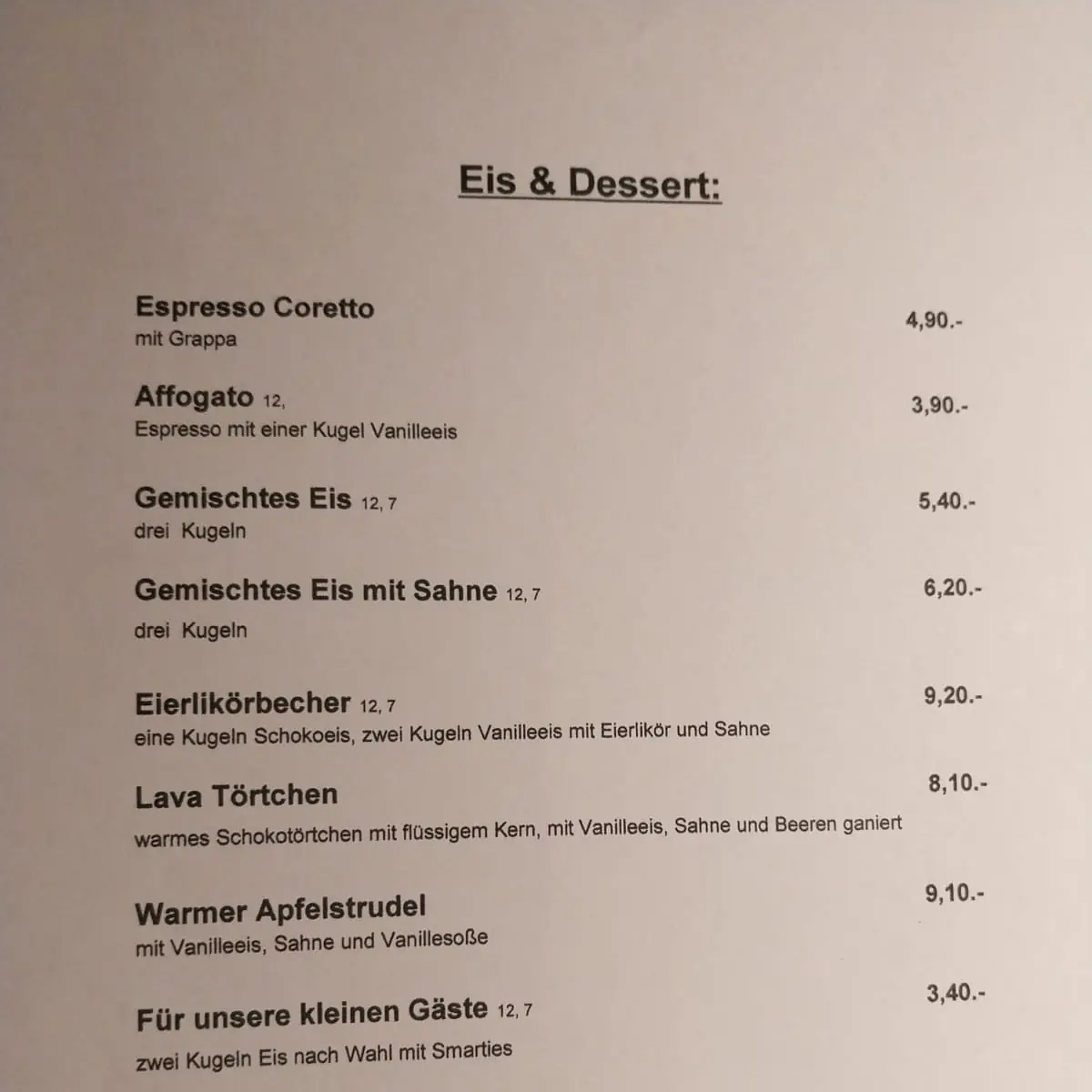 Speisekarte photo 4