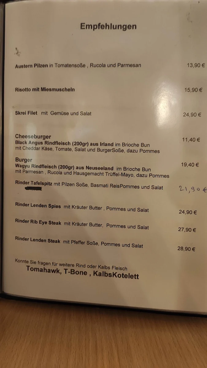 Speisekarte photo 1