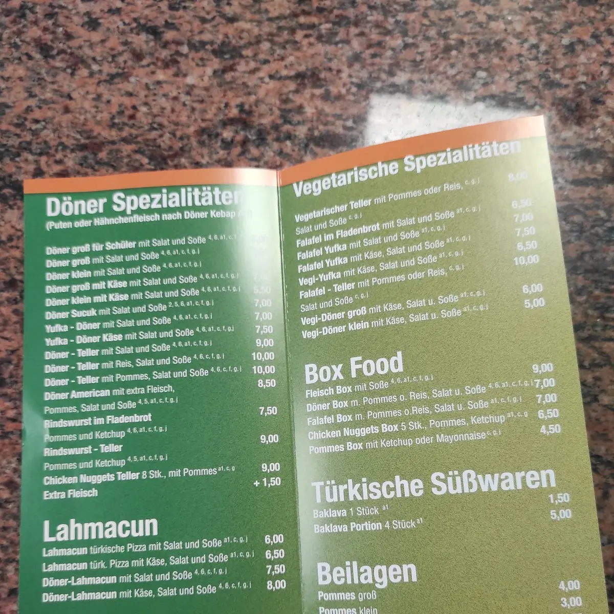 Speisekarte photo 2