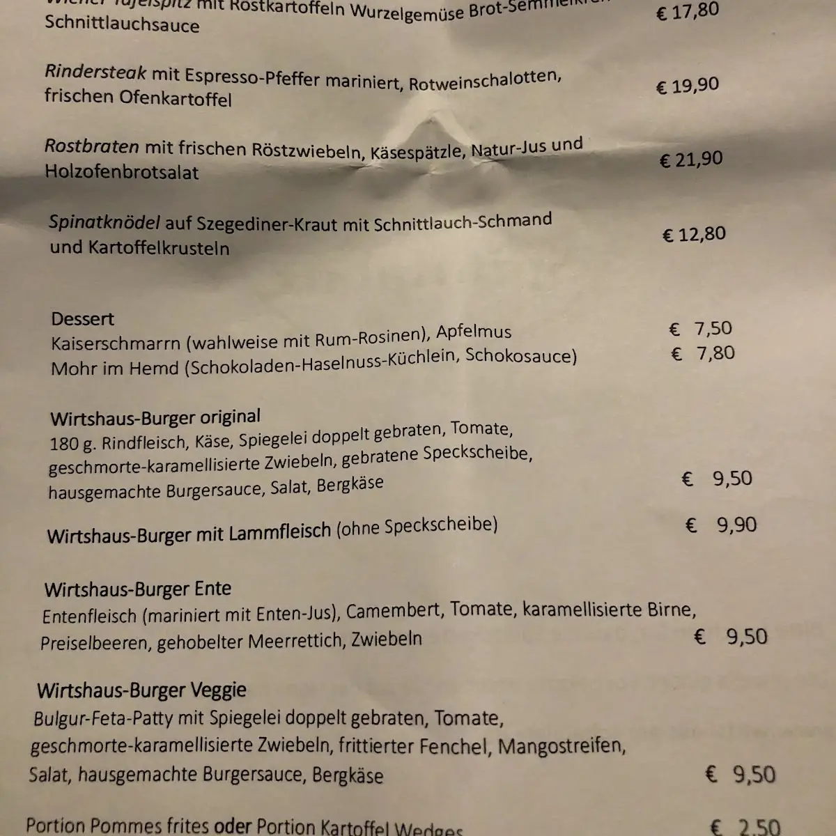 Speisekarte photo 2