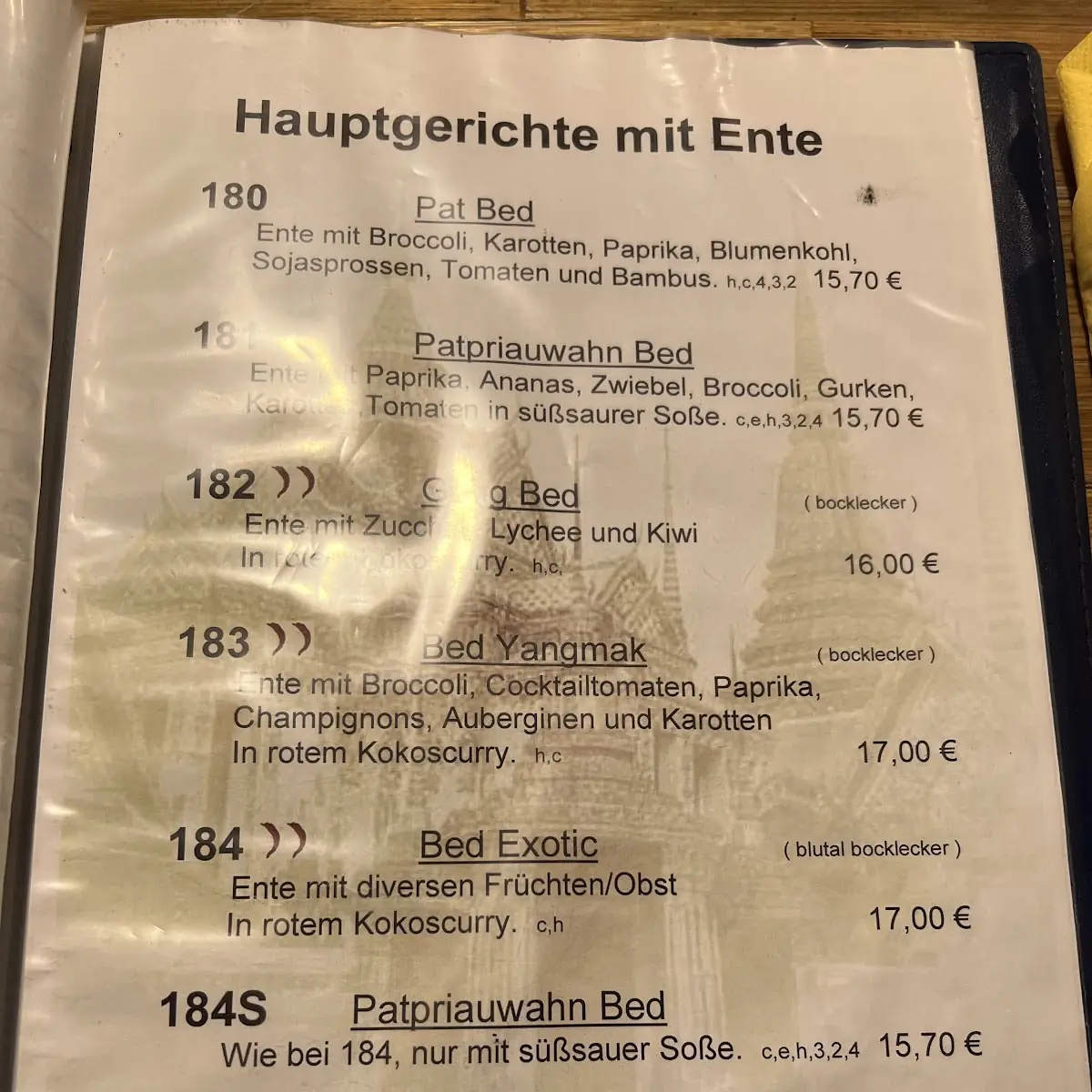 Speisekarte photo 2