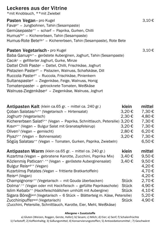 Speisekarte photo 4