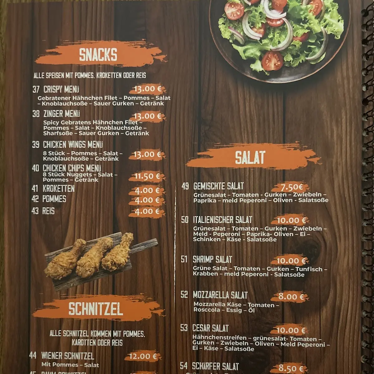 Speisekarte, Junkerhaus Restaurant