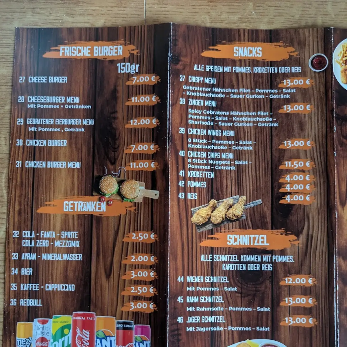 Speisekarte, Junkerhaus Restaurant
