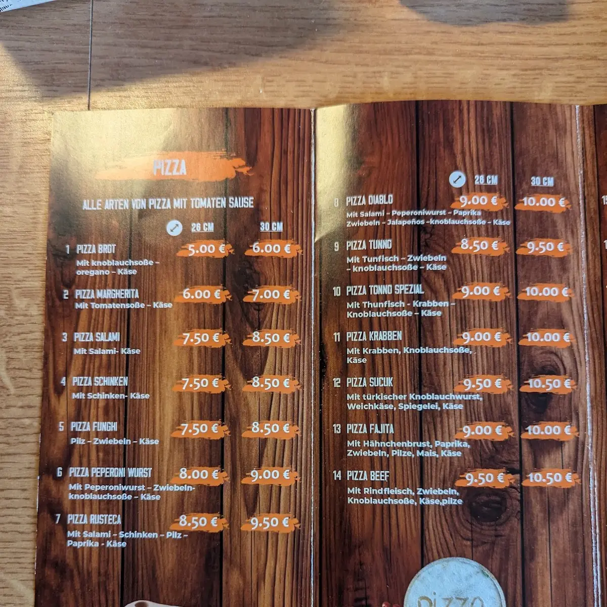 Speisekarte, Junkerhaus Restaurant