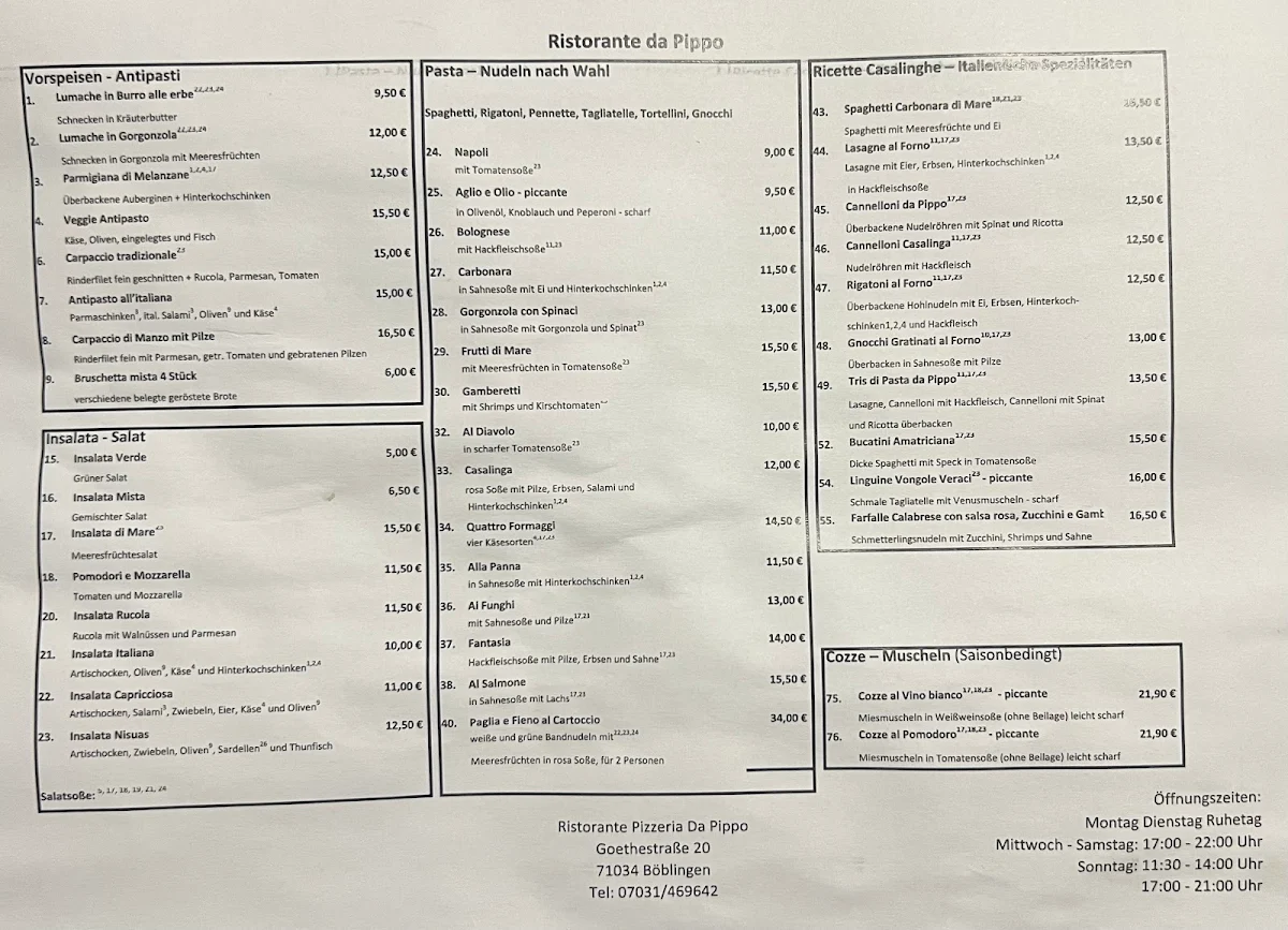 Speisekarte photo 1