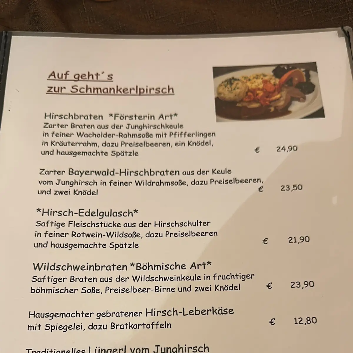 Speisekarte, Kleblmühle