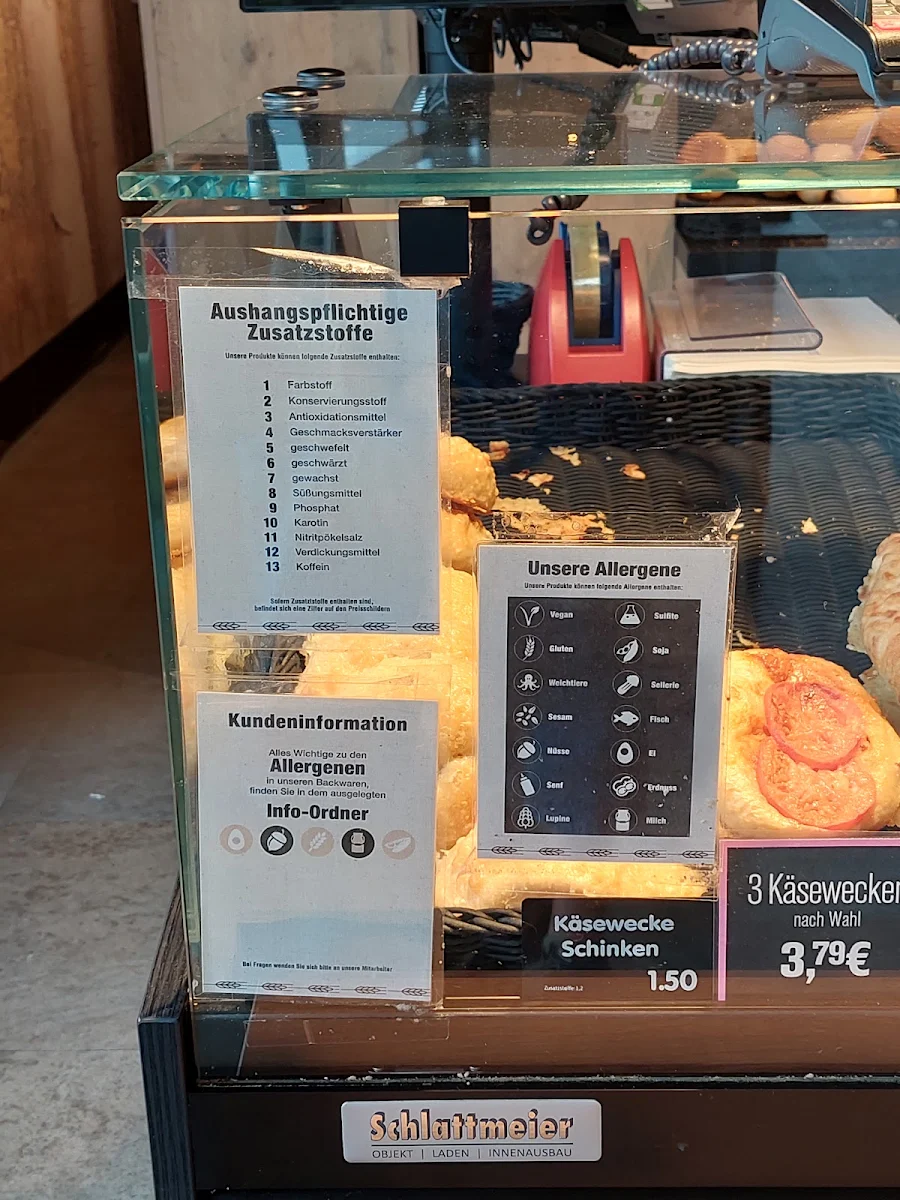 Speisekarte, Bäckerei Hensel