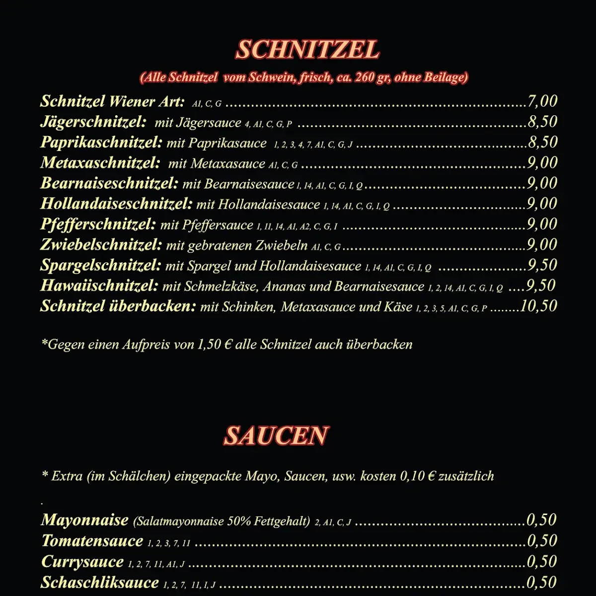 Speisekarte photo 1