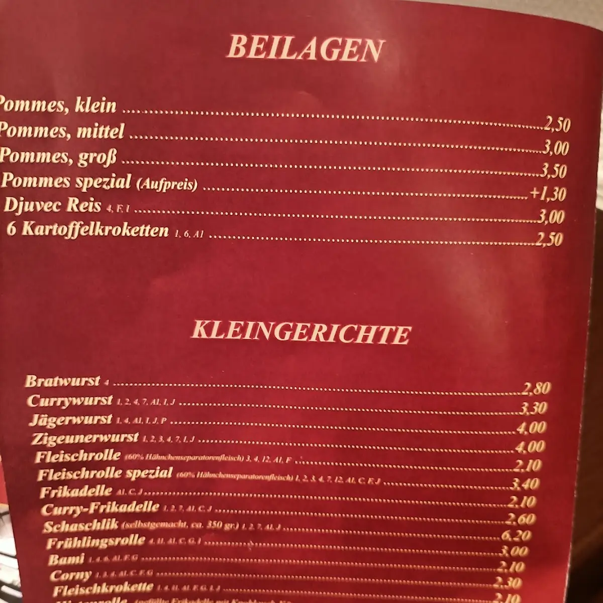 Speisekarte photo 5