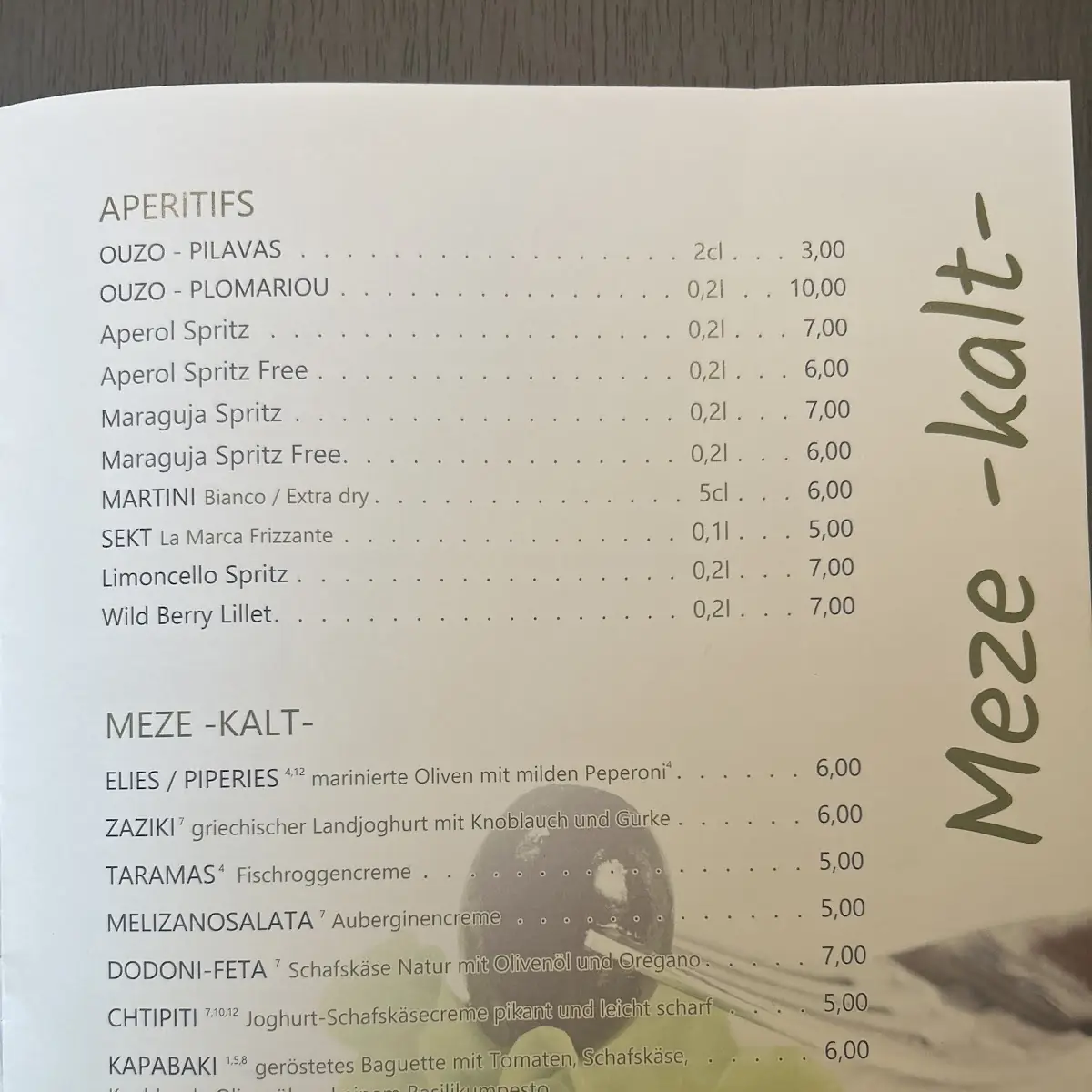 Speisekarte photo 6