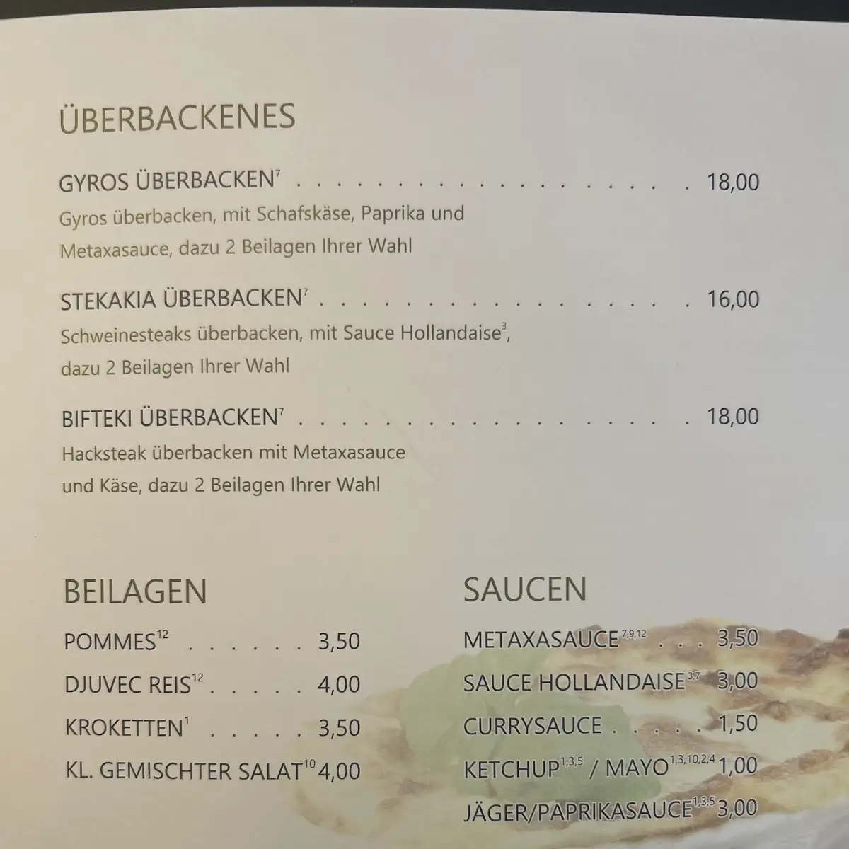 Speisekarte photo 9