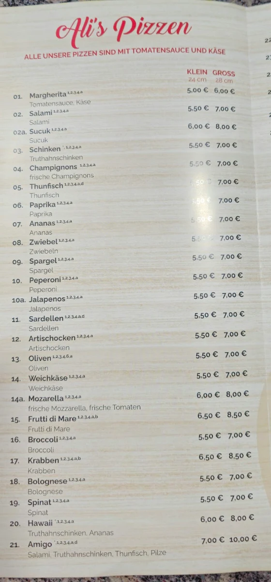Speisekarte photo 6