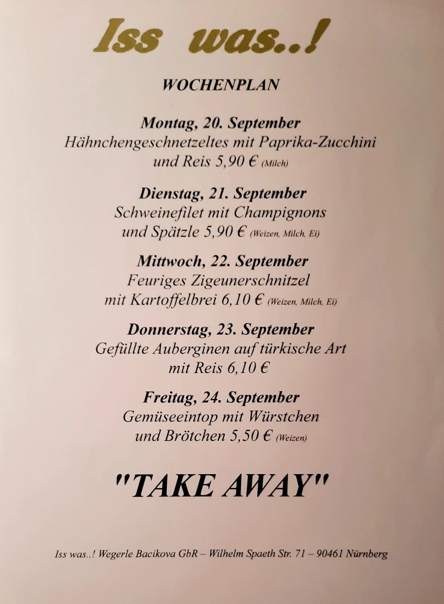 Speisekarte photo 2
