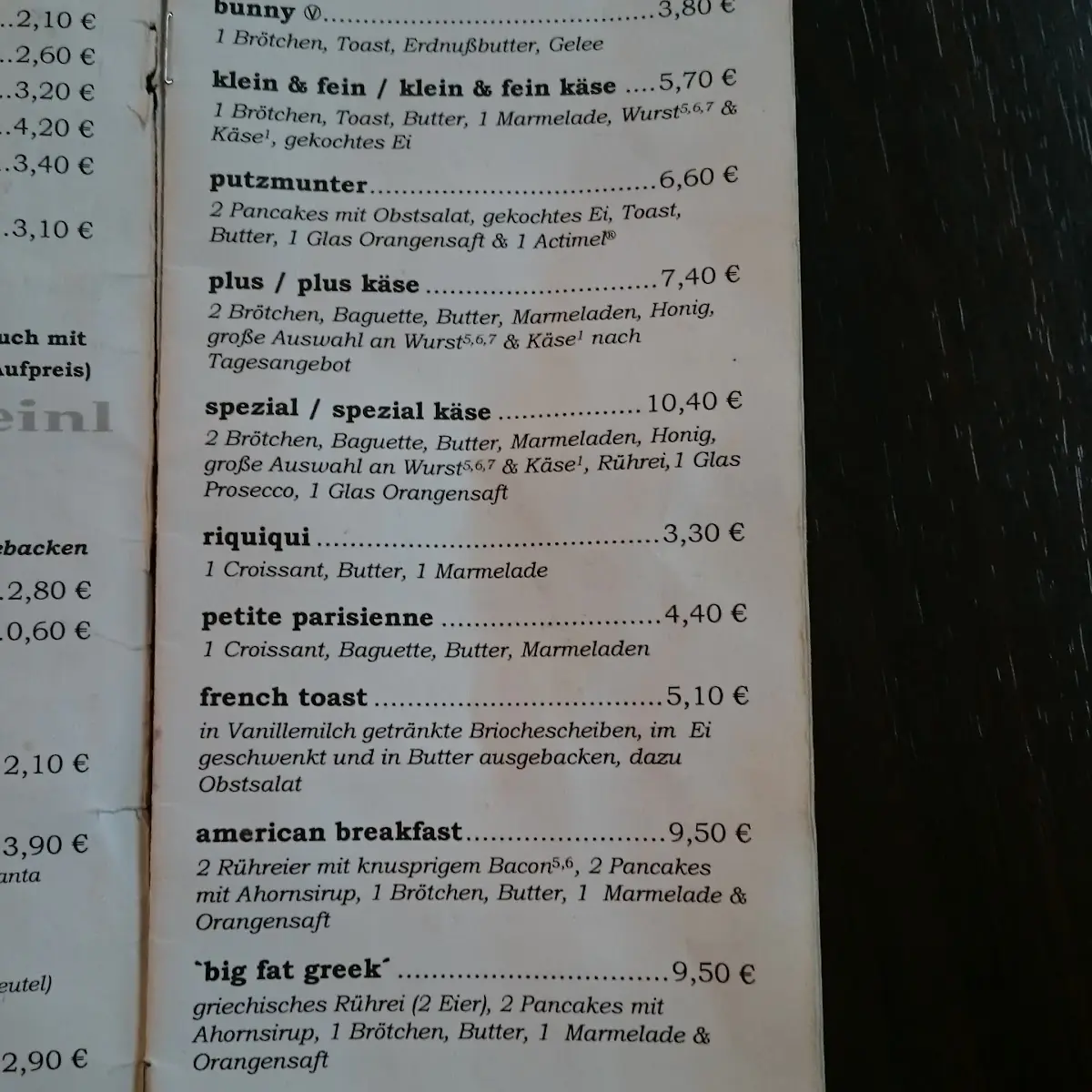 Speisekarte photo 3