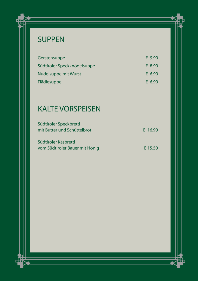 Speisekarte photo 4