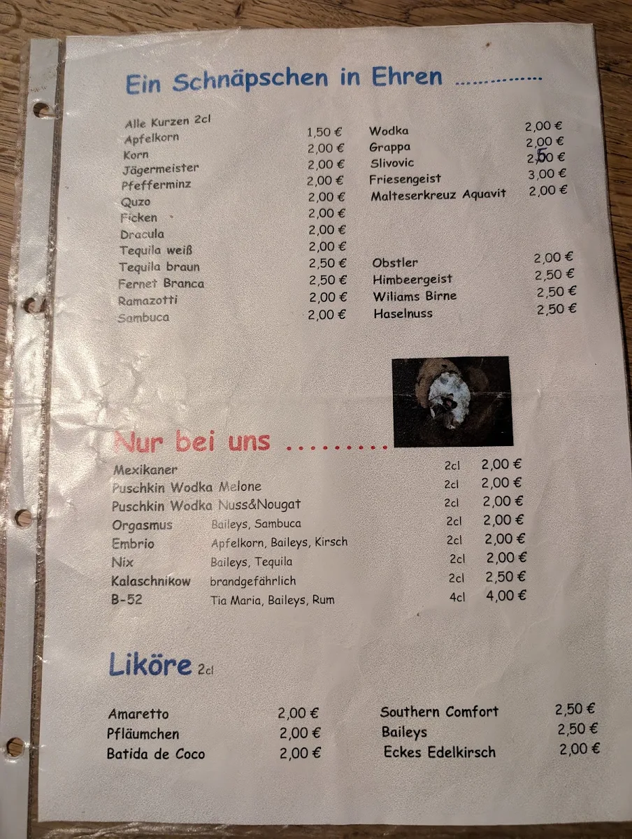 Speisekarte, Hotzenplotz