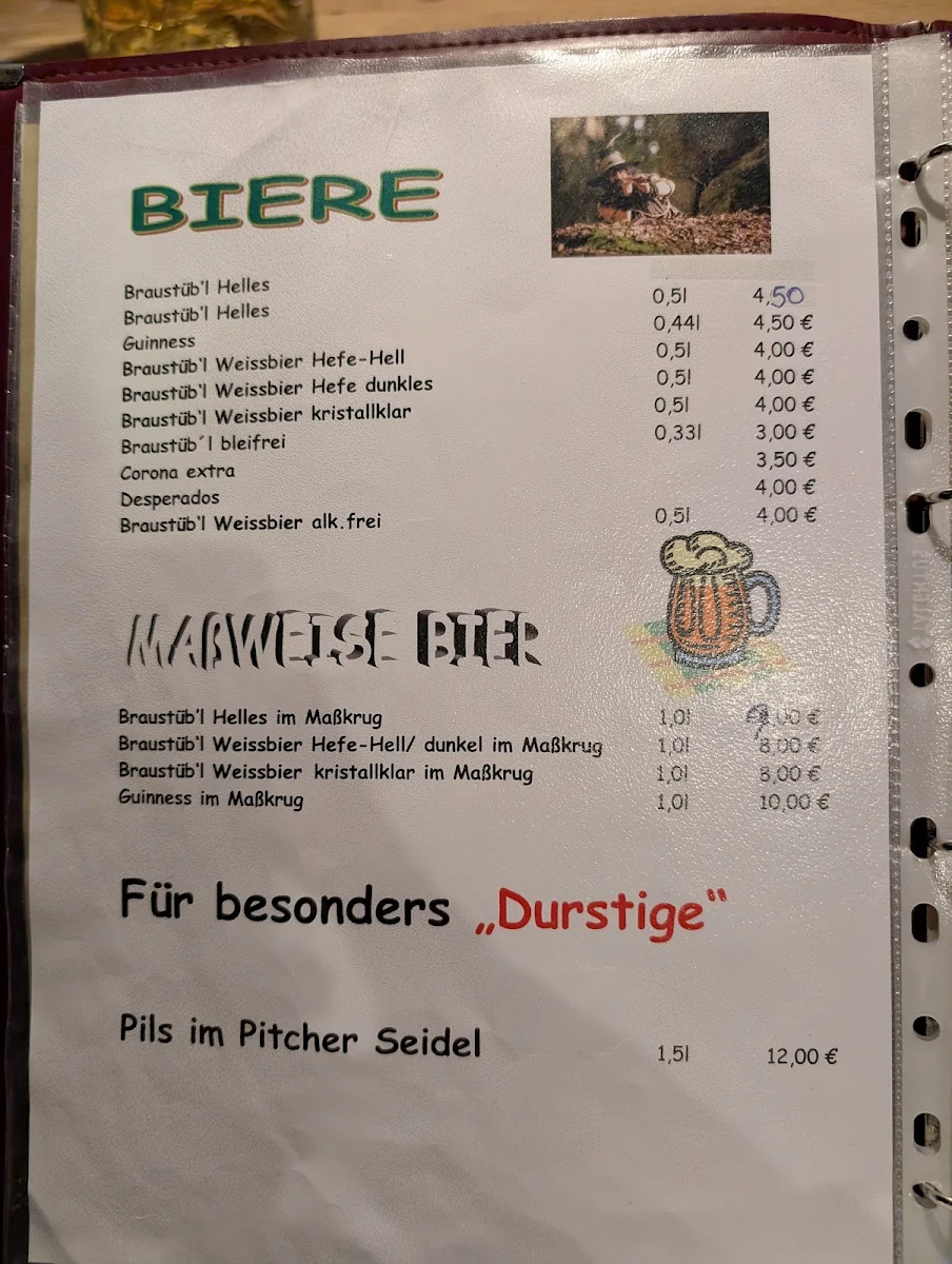 Speisekarte, Hotzenplotz