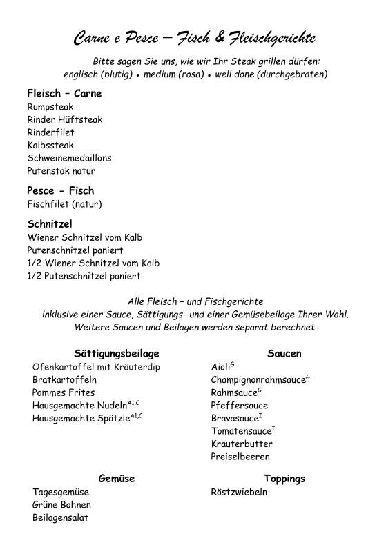 Speisekarte photo 1