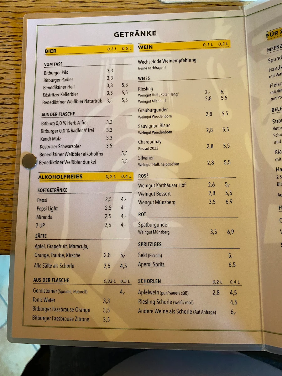 Speisekarte photo 3