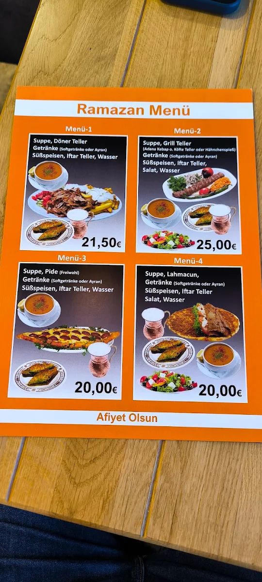 Speisekarte, Dönerium