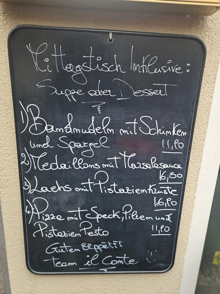 Speisekarte, Osteria il Conte