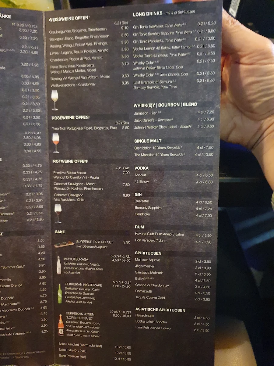 Speisekarte, Okinii Essen