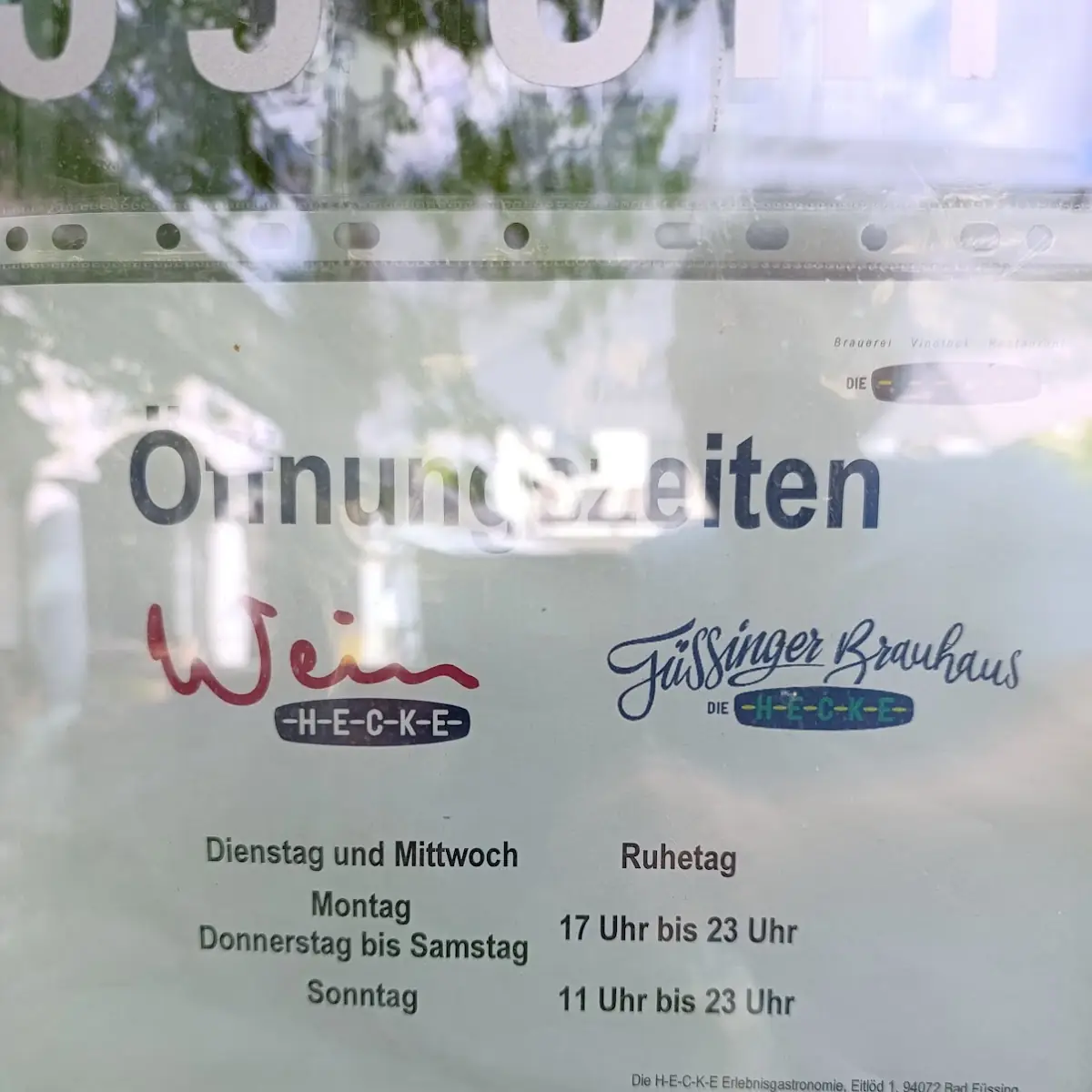 Speisekarte, Eventlocation Tanzlokal Hecke Bad Füssing