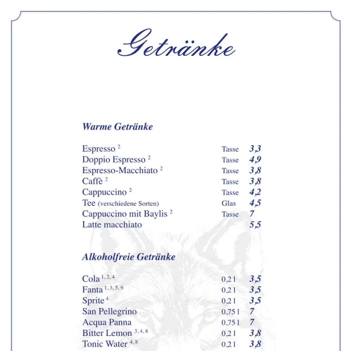 Speisekarte photo 3