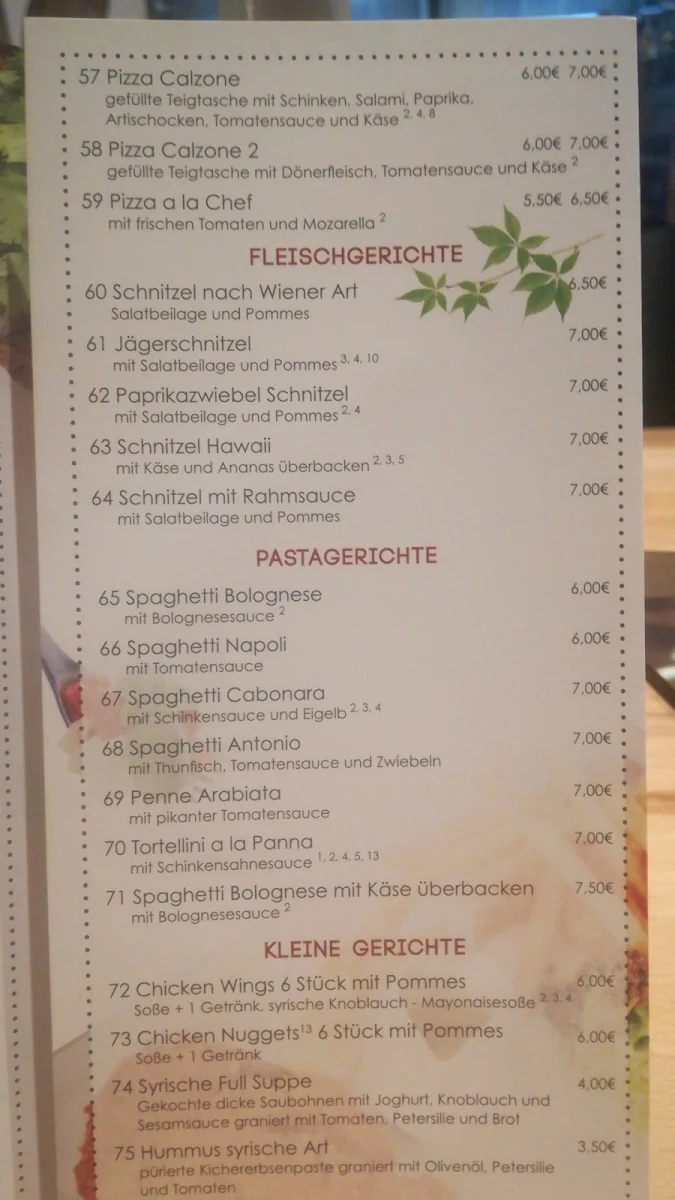 Speisekarte photo 1
