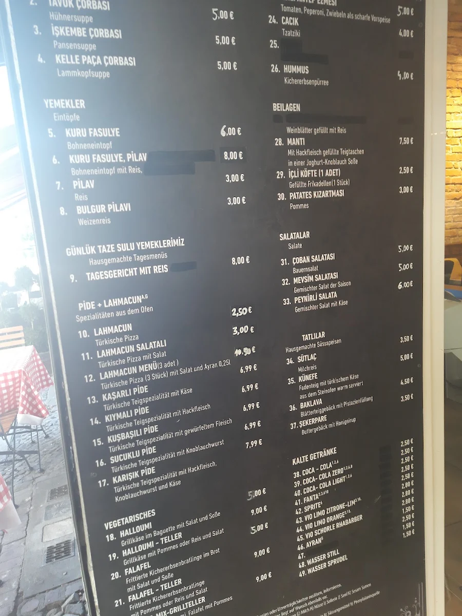 Speisekarte, Corbaci