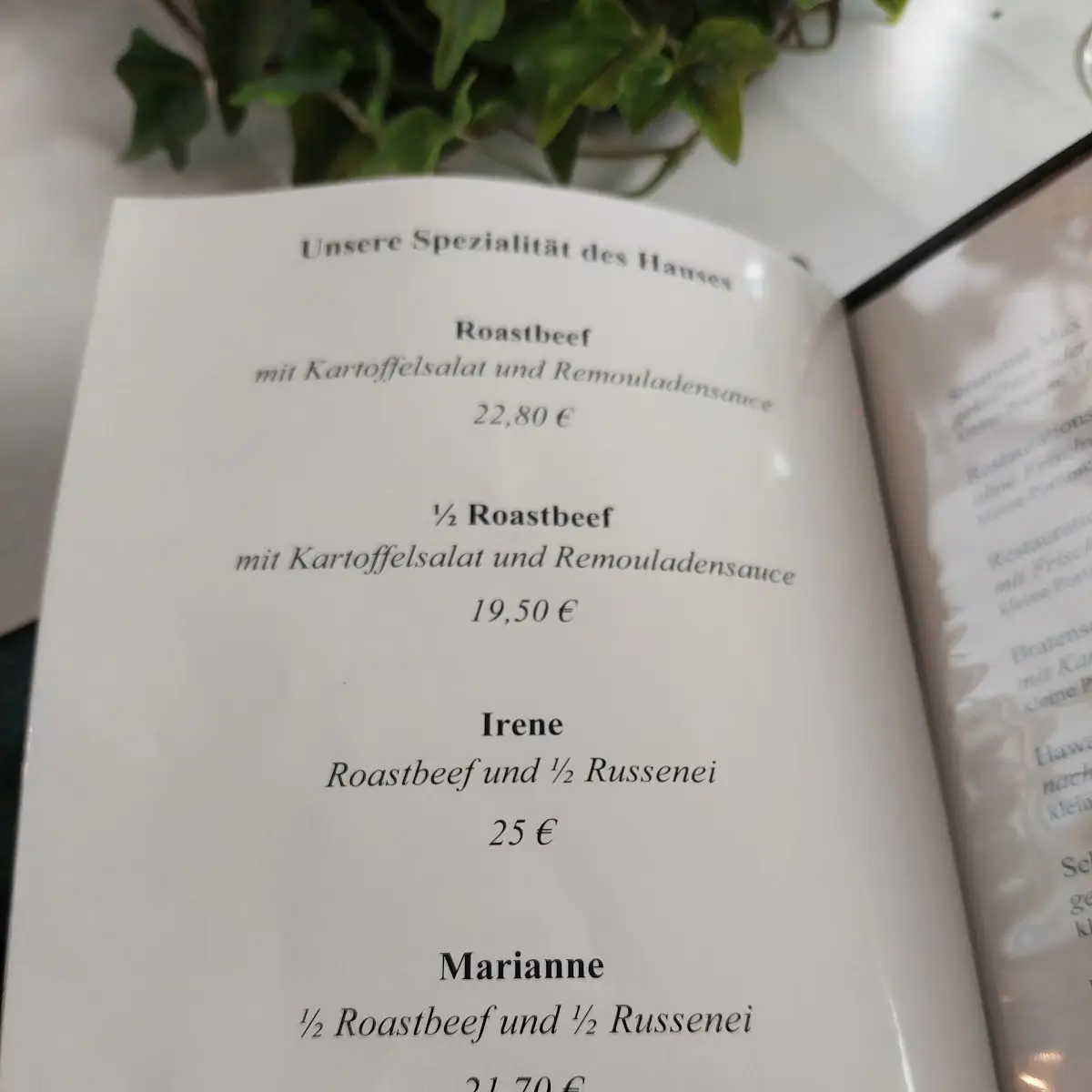 Speisekarte photo 1