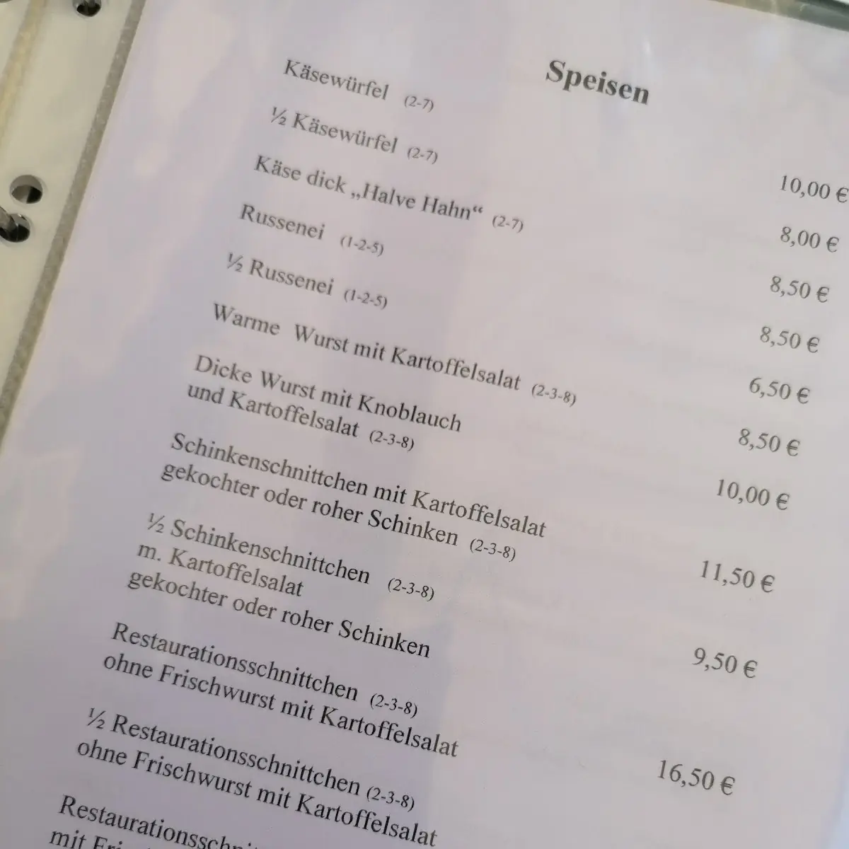 Speisekarte photo 5