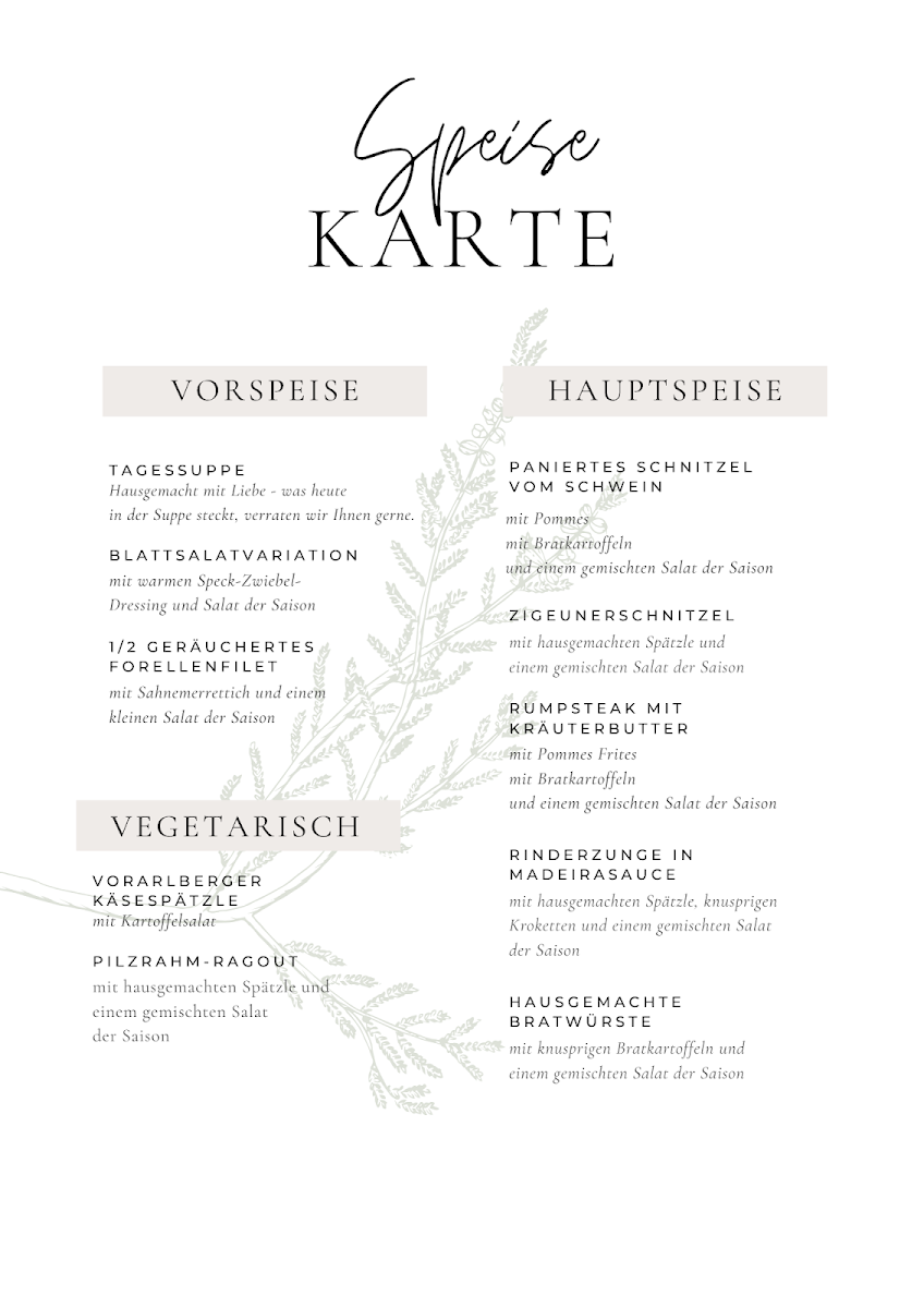 Speisekarte photo 1