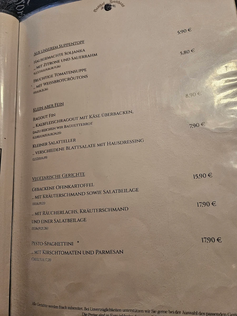 Speisekarte photo 1